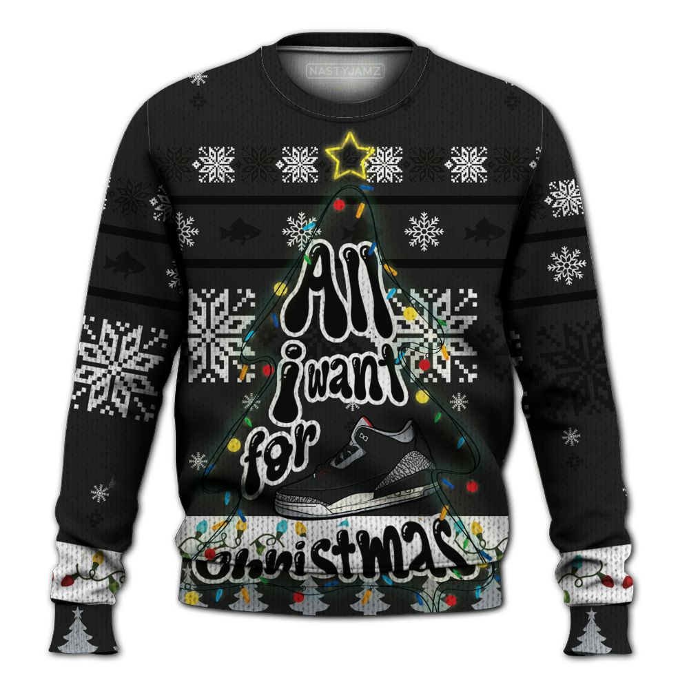 Black-Cement-3s-NastyJamz-Ugly-Sweater-Match-Xmas-All-I-Want-All-Over-Print