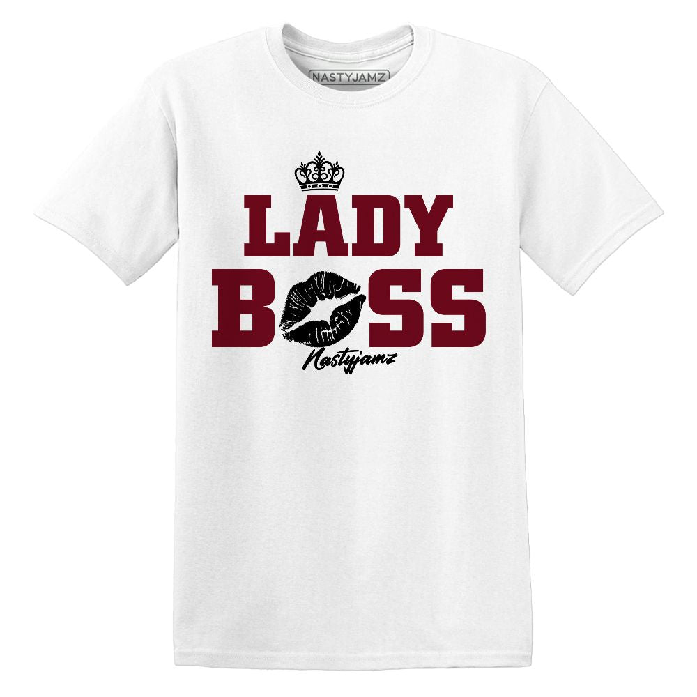 High-White-Team-Red-1s-NastyJamz-T-Shirt-Match-Lady-Boss