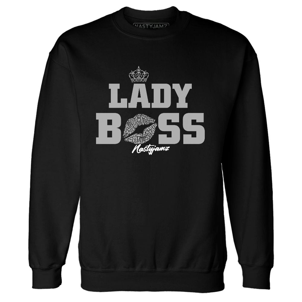 Black-Cement-3s-NastyJamz-Sweatshirt-Match-Lady-Boss