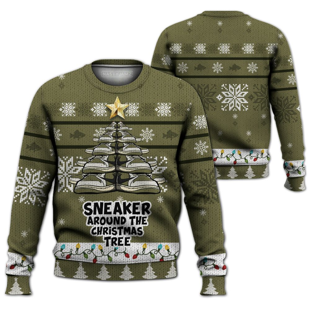 Medium-Olive-1s-NastyJamz-Ugly-Sweater-Match-Xmas-Sneaker-Around-All-Over-Print