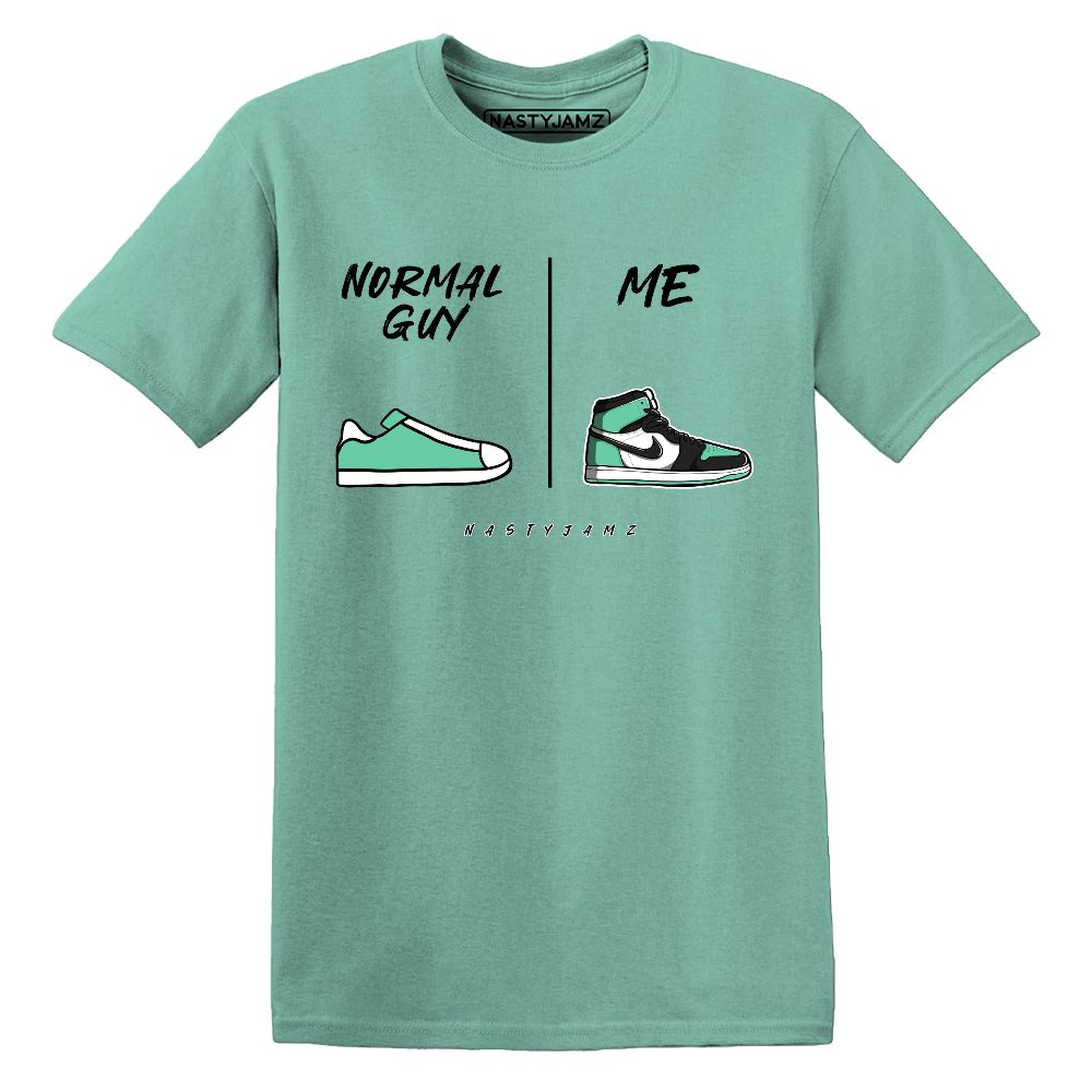 Green-Glow-1s-NastyJamz-Premium-T-Shirt-Match-Normal-Guy-Shoe