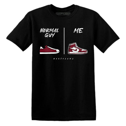 White-Team-Red-1s-NastyJamz-T-Shirt-Match-Normal-Guy-Shoe