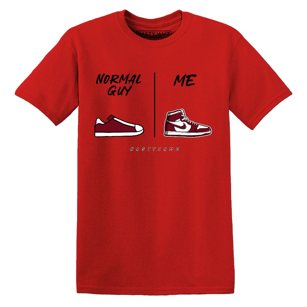White-Team-Red-1s-NastyJamz-T-Shirt-Match-Normal-Guy-Shoe