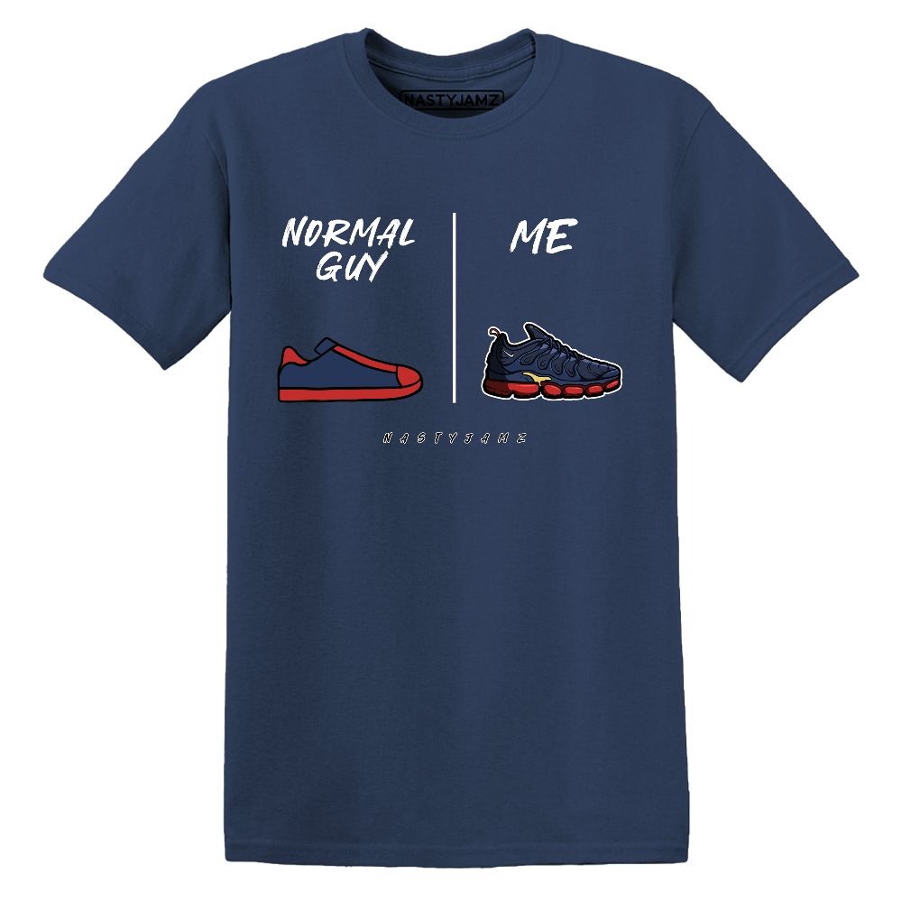 VaporMax-Gold-Navy-Midnight-NastyJamz-Premium-T-Shirt-Match-Normal-Guy-Shoe