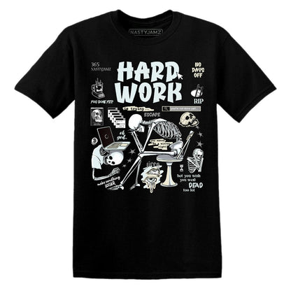 Hard Work.AJ 4 Pure Platinum.NastyJamz Website T-Shirt 2D