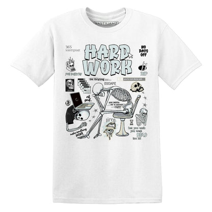 Hard Work.AJ 4 Pure Platinum.NastyJamz Website T-Shirt 2D