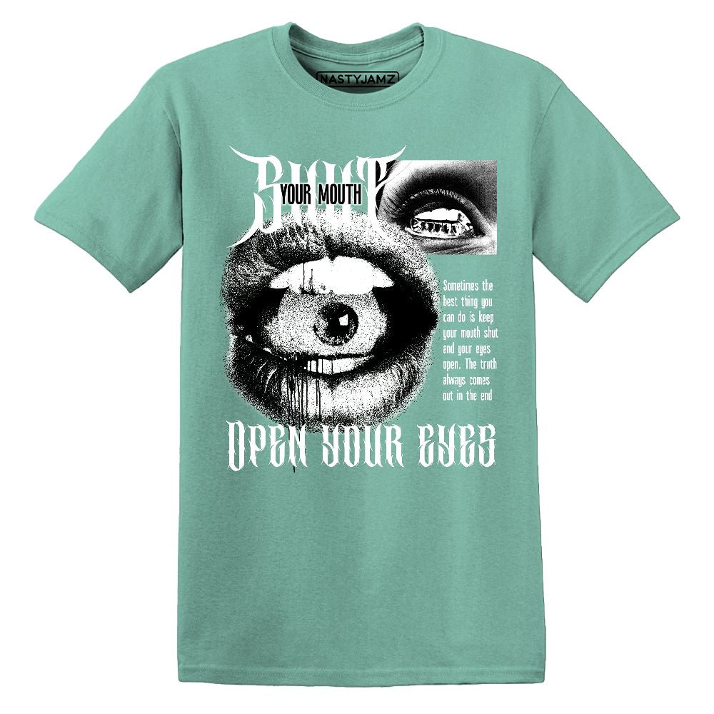 Green-Glow-1s-NastyJamz-Premium-T-Shirt-Match-Shut-Your-Mouth
