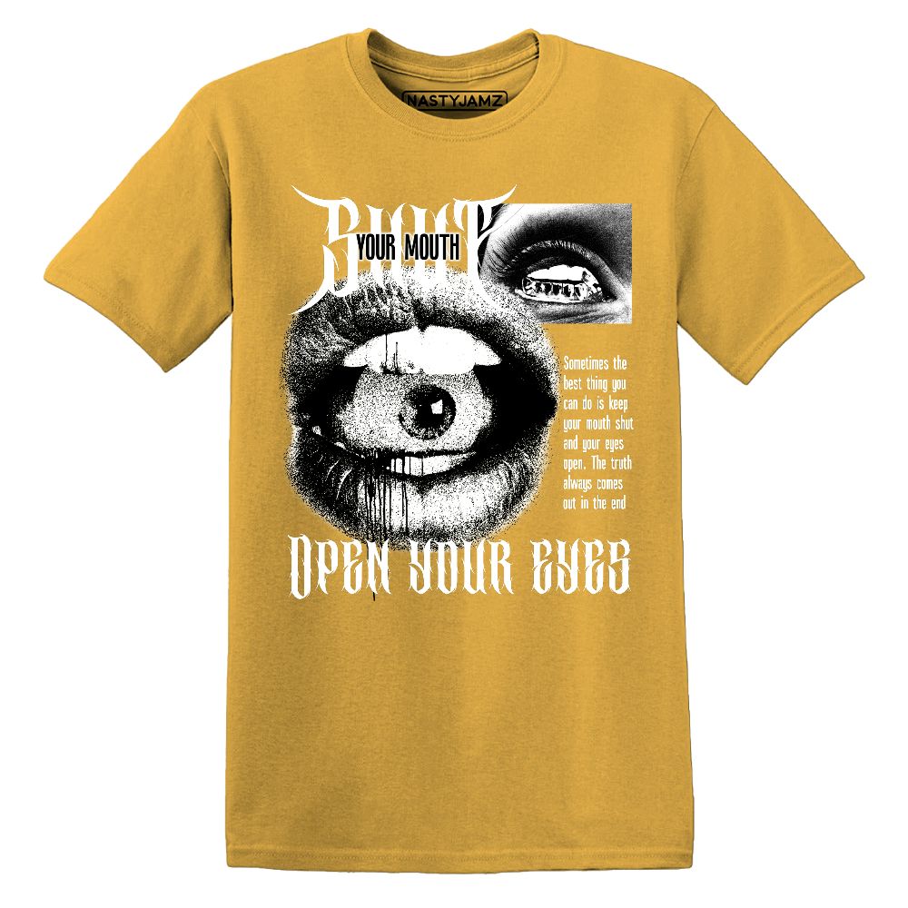 Yellow-Ochre-6s-NastyJamz-Premium-T-Shirt-Match-Shut-Your-Mouth