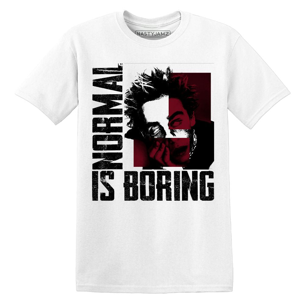 White-Team-Red-1s-NastyJamz-T-Shirt-Match-Normal-Is-Boring