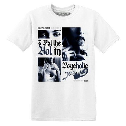 White-Navy-6s-NastyJamz-T-Shirt-Match-Hot-In-Psychotic