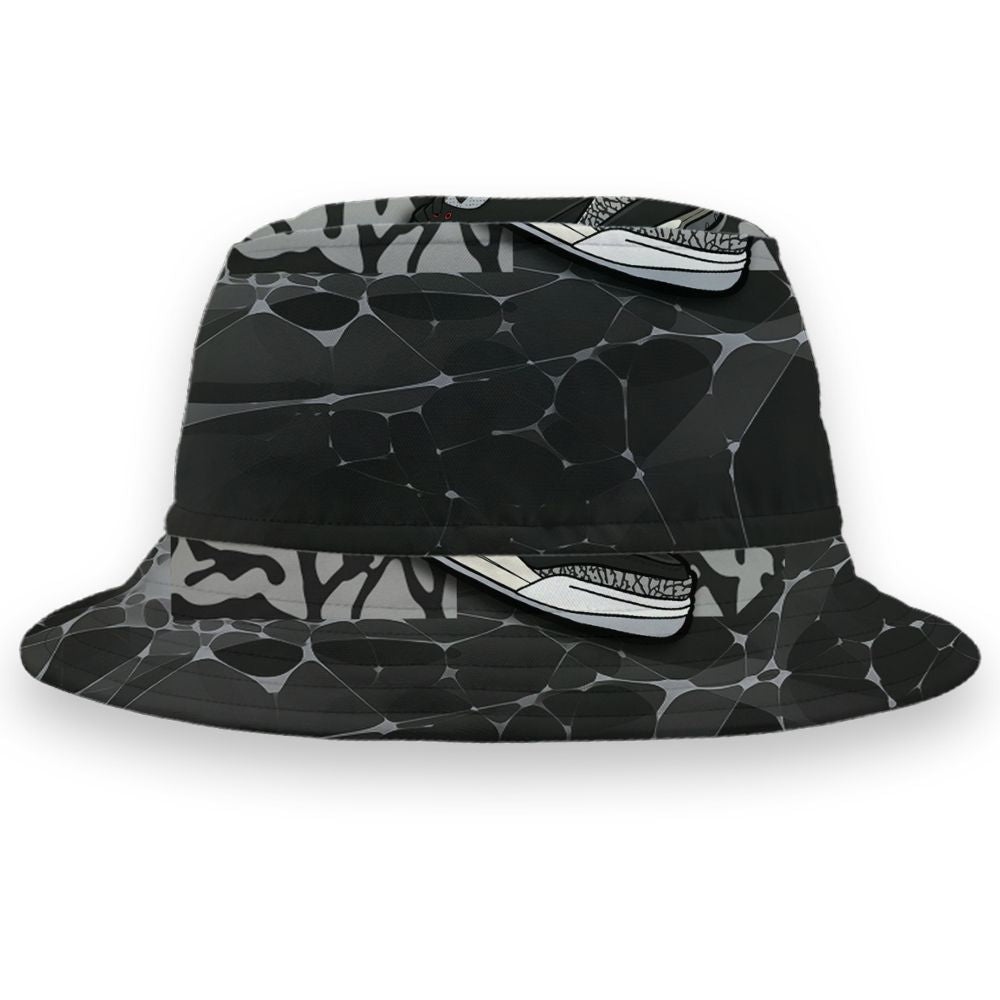 Black-Cement-3s-NastyJamz-Bucket-Hat-Match-23-Sneaker-3D-All-Over-Print