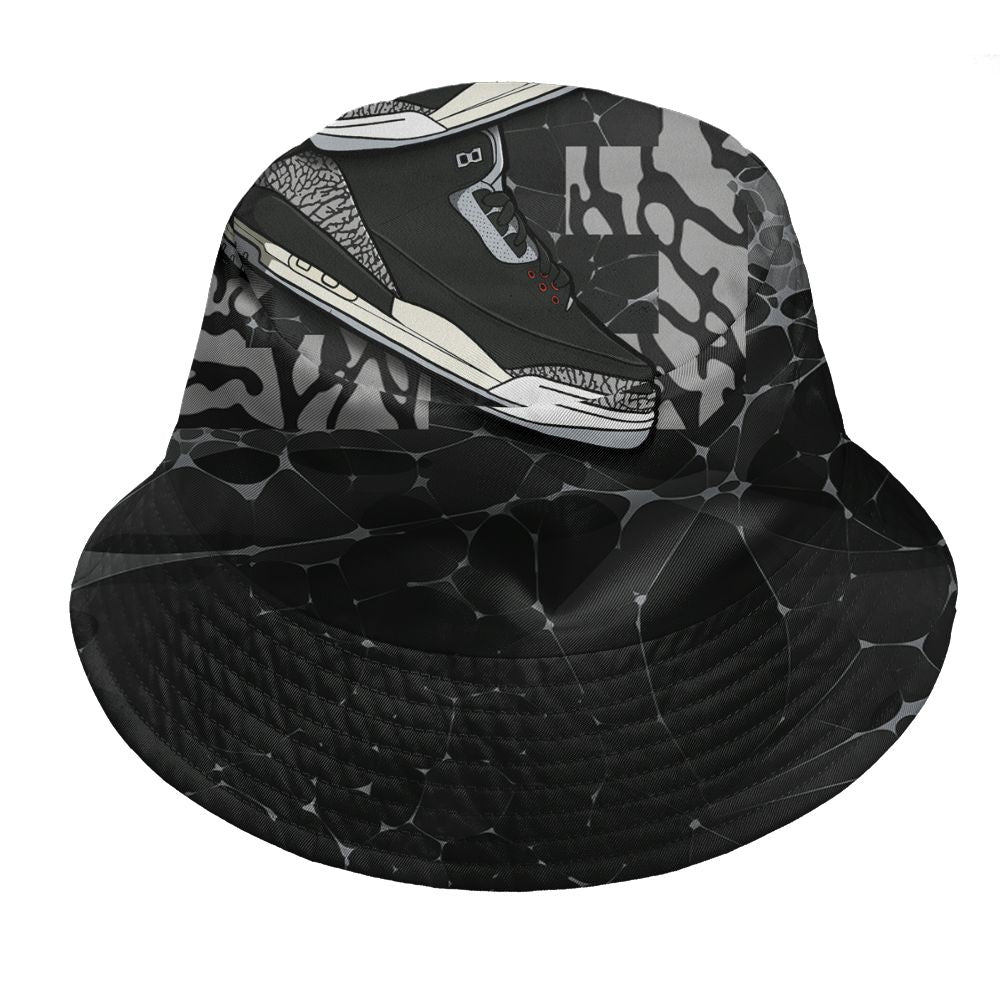 Black-Cement-3s-NastyJamz-Bucket-Hat-Match-23-Sneaker-3D-All-Over-Print