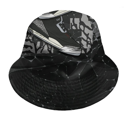 Black-Cement-3s-NastyJamz-Bucket-Hat-Match-23-Sneaker-3D-All-Over-Print