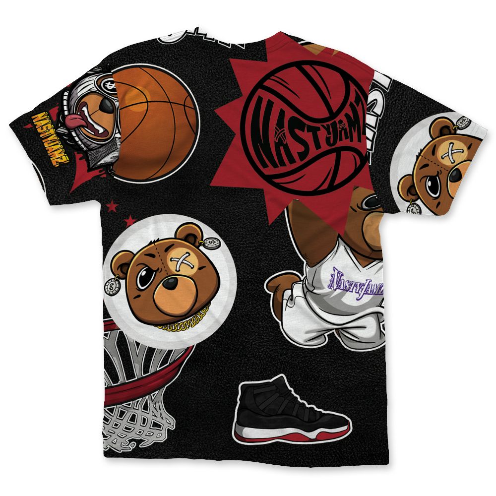 Bred-Velvet-11s-NastyJamz-T-Shirt-Match-BER-Icon-Wallpapers-All-Over-Print