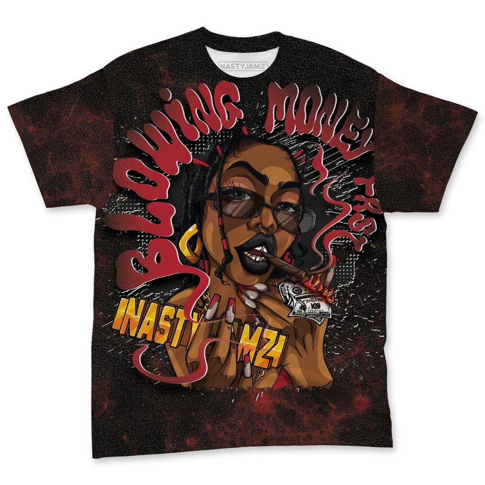 Bred-Velvet-11s-NastyJamz-T-Shirt-Match-Blowing-Money-Fast-Girl-All-Over-Print