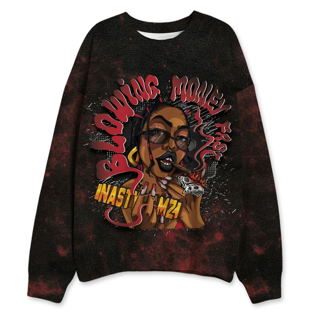 Bred-Velvet-11s-NastyJamz-Sweatshirt-Match-Blowing-Money-Fast-Girl-All-Over-Print