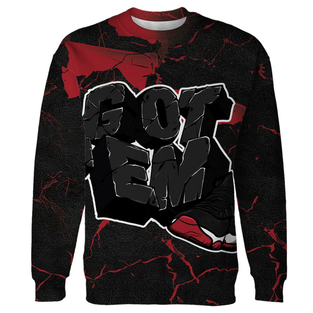 Bred-Velvet-11s-NastyJamz-Sweatshirt-Match-Got-Em-All-Over-Print