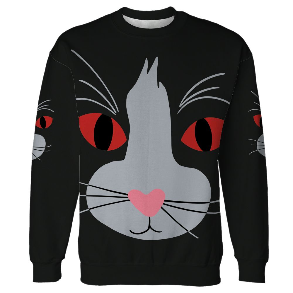 Black-Cement-3s-NastyJamz-Sweatshirt-Match-Meow-All-Over-Print