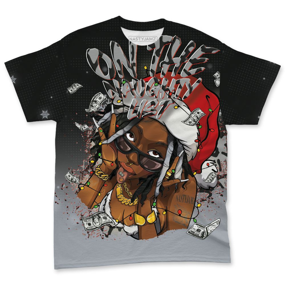 Black-Cement-3s-NastyJamz-T-Shirt-Match-Smas-Naughty-List-All-Over-Print