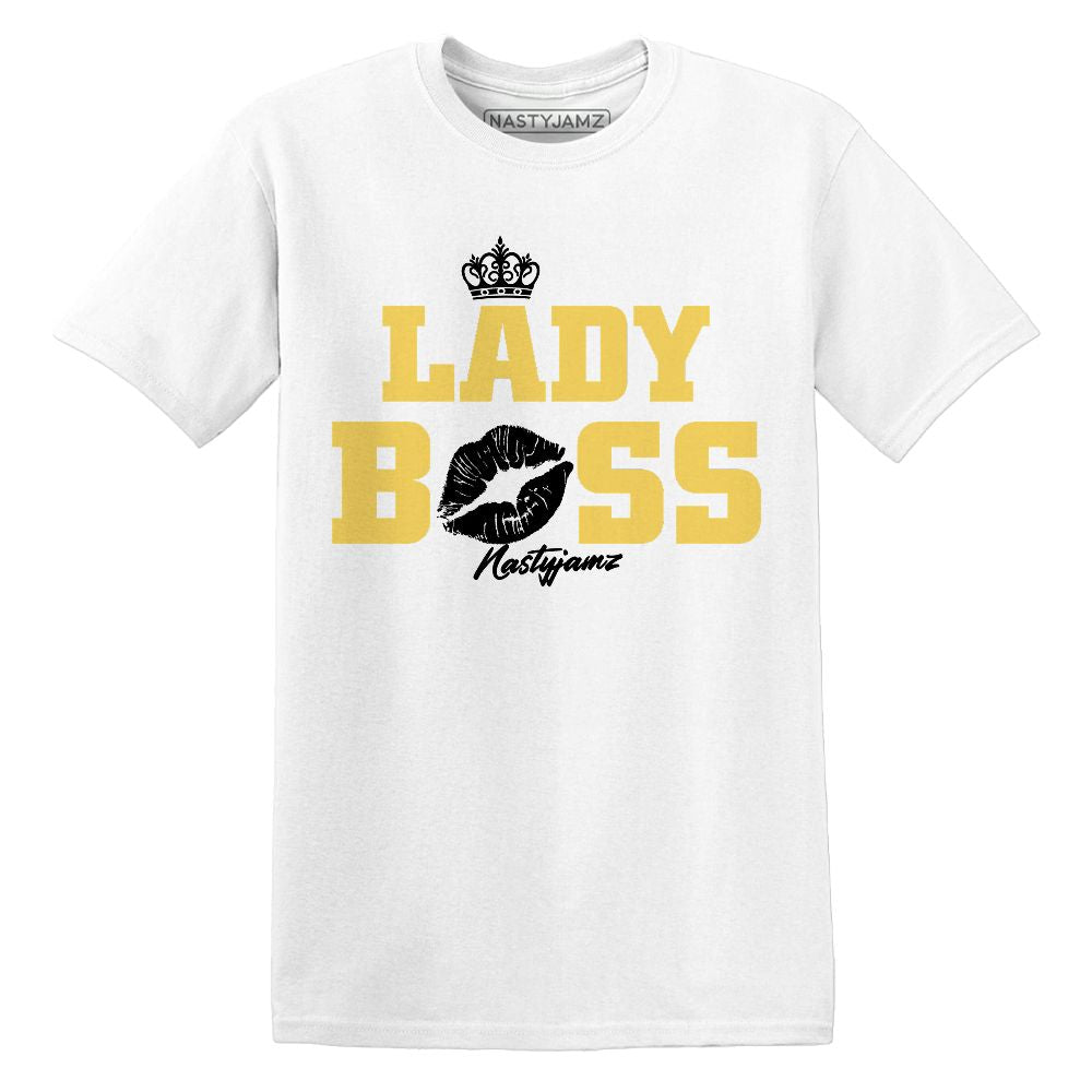 PT-Metallic-Gold-White-12s-NastyJamz-Premium-T-Shirt-Match-Lady-Boss