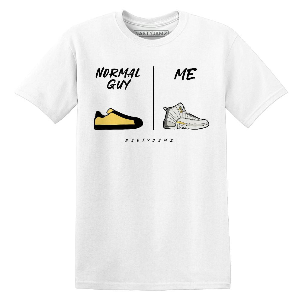 PT-Metallic-Gold-White-12s-NastyJamz-Premium-T-Shirt-Match-Normal-Guy-Shoe