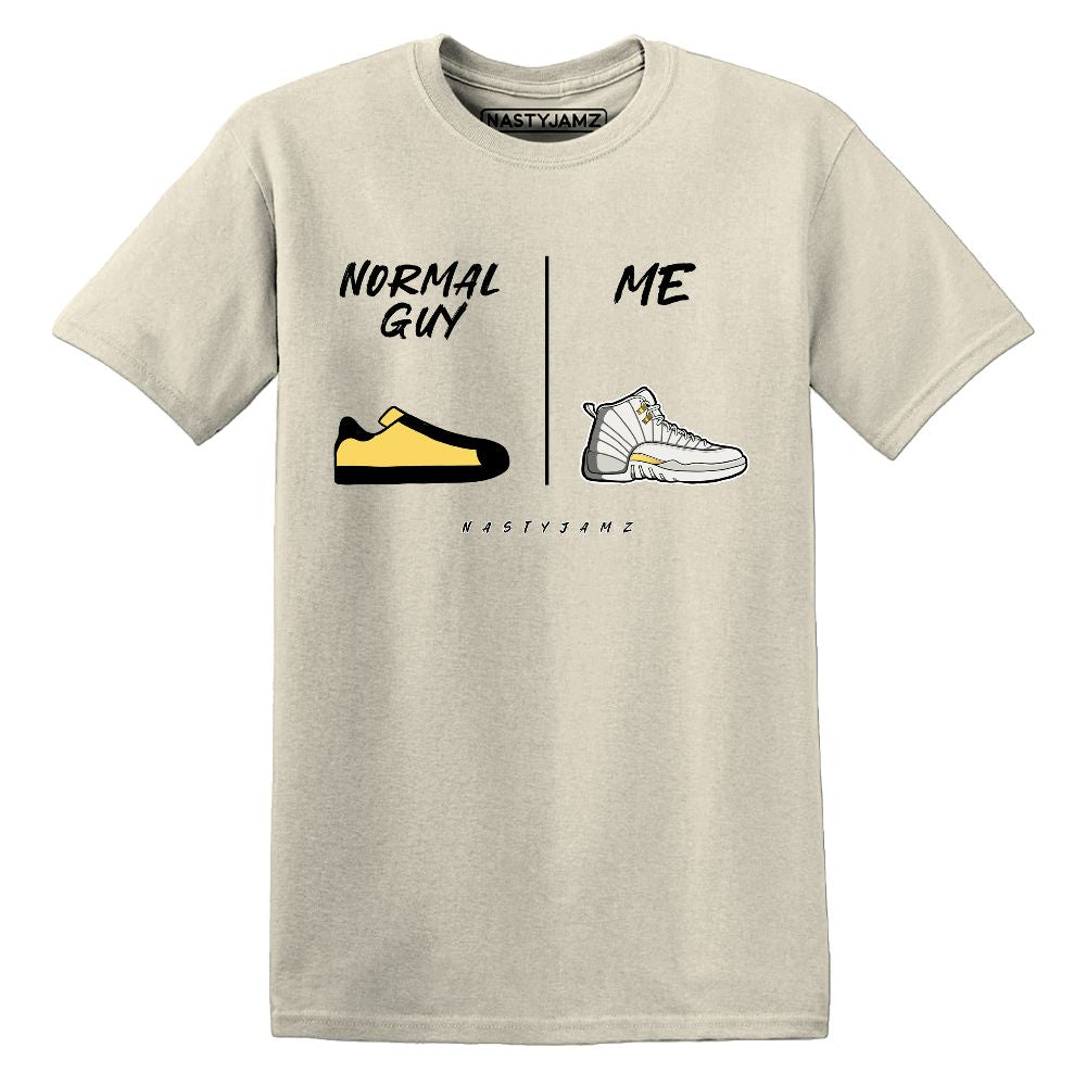 PT-Metallic-Gold-White-12s-NastyJamz-Premium-T-Shirt-Match-Normal-Guy-Shoe