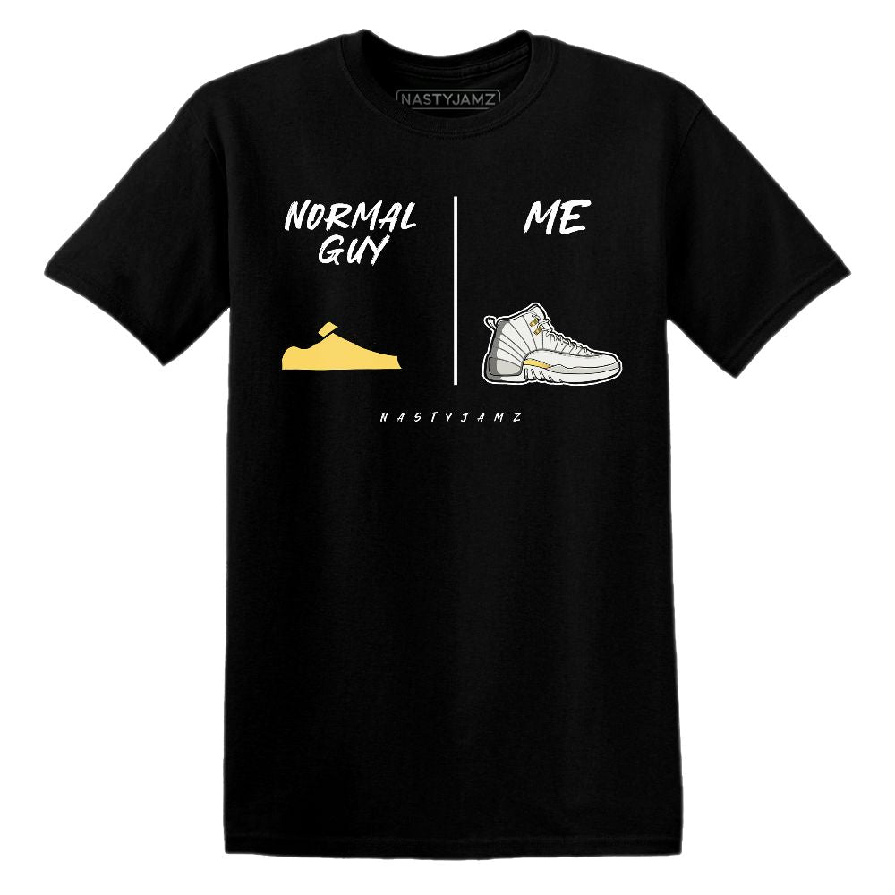 PT-Metallic-Gold-White-12s-NastyJamz-Premium-T-Shirt-Match-Normal-Guy-Shoe