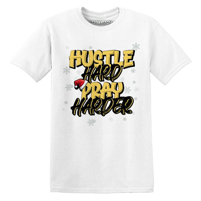 PT-Metallic-Gold-White-12s-NastyJamz-Premium-T-Shirt-Match-Pray-Harder