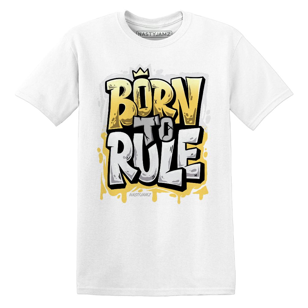 PT-Metallic-Gold-White-12s-NastyJamz-Premium-T-Shirt-Match-Born-To-Rule