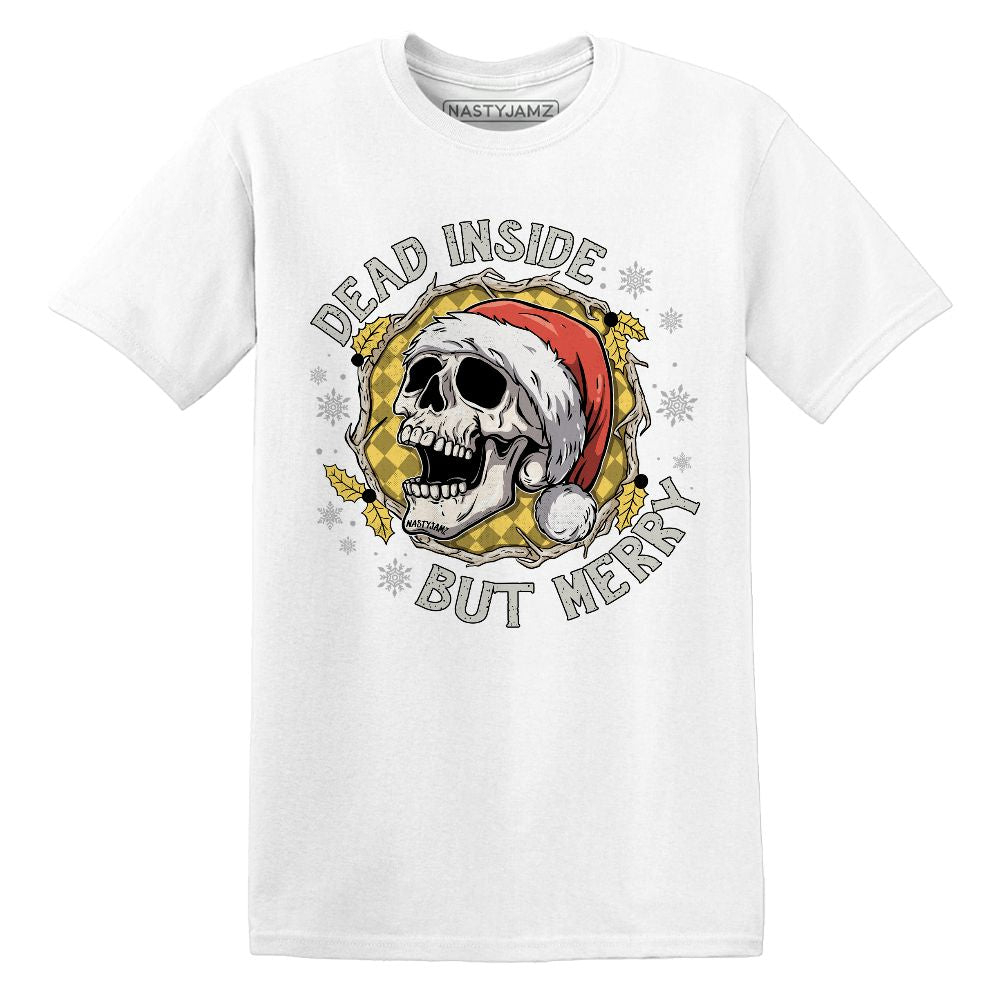 PT-Metallic-Gold-White-12s-NastyJamz-Premium-T-Shirt-Match-Dead-Inside-But-Merry