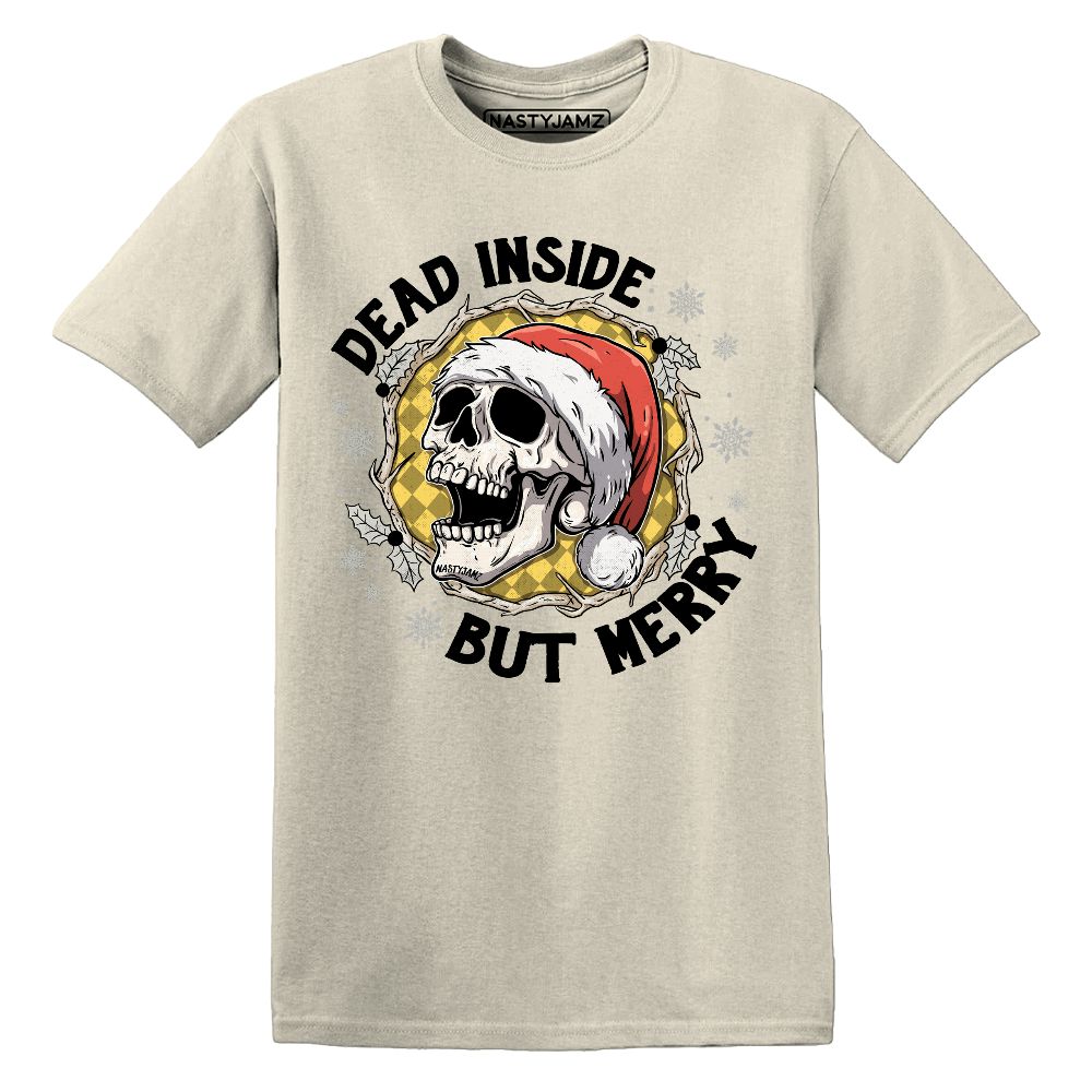 PT-Metallic-Gold-White-12s-NastyJamz-Premium-T-Shirt-Match-Dead-Inside-But-Merry