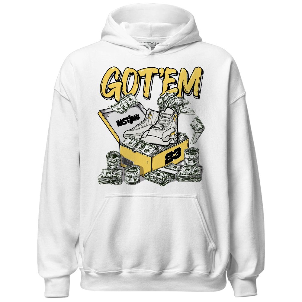 PT-Metallic-Gold-White-12s-NastyJamz-Hoodie-Match-Dollar-Sneaker-Box