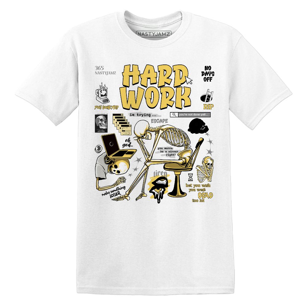 PT-Metallic-Gold-White-12s-NastyJamz-Premium-T-Shirt-Match-Hard-Work