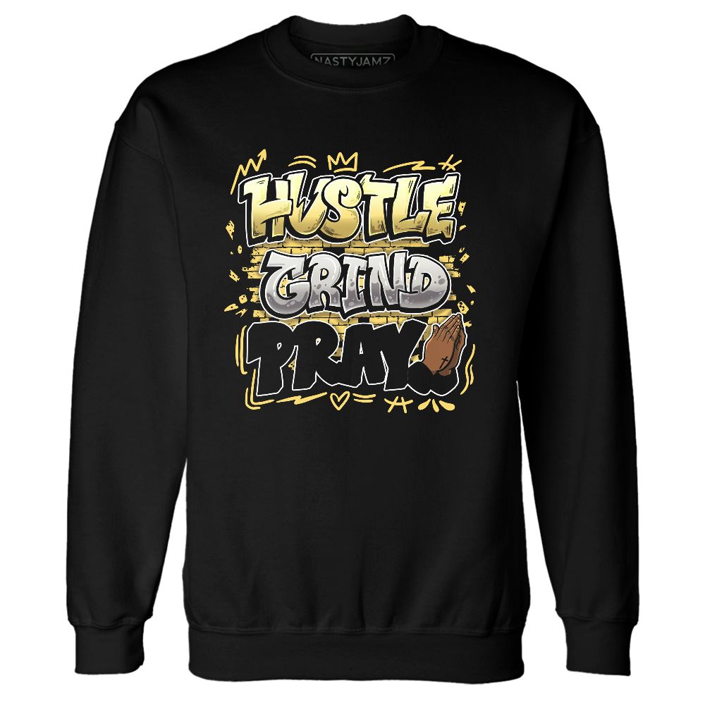 PT-Metallic-Gold-White-12s-NastyJamz-Sweatshirt-Match-Hustle-Grind-Pray