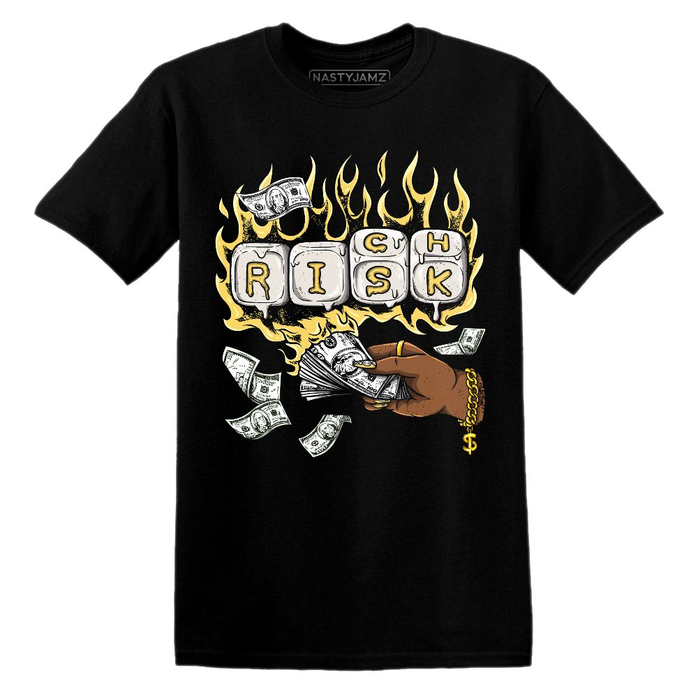 PT-Metallic-Gold-White-12s-NastyJamz-Premium-T-Shirt-Match-Rich-Or-Risk