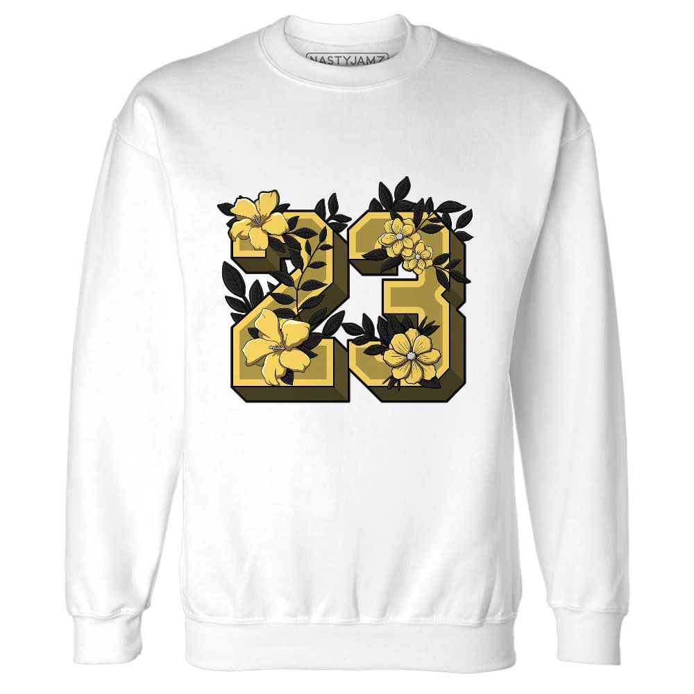 PT-Metallic-Gold-White-12s-NastyJamz-Sweatshirt-Match-23-Floral