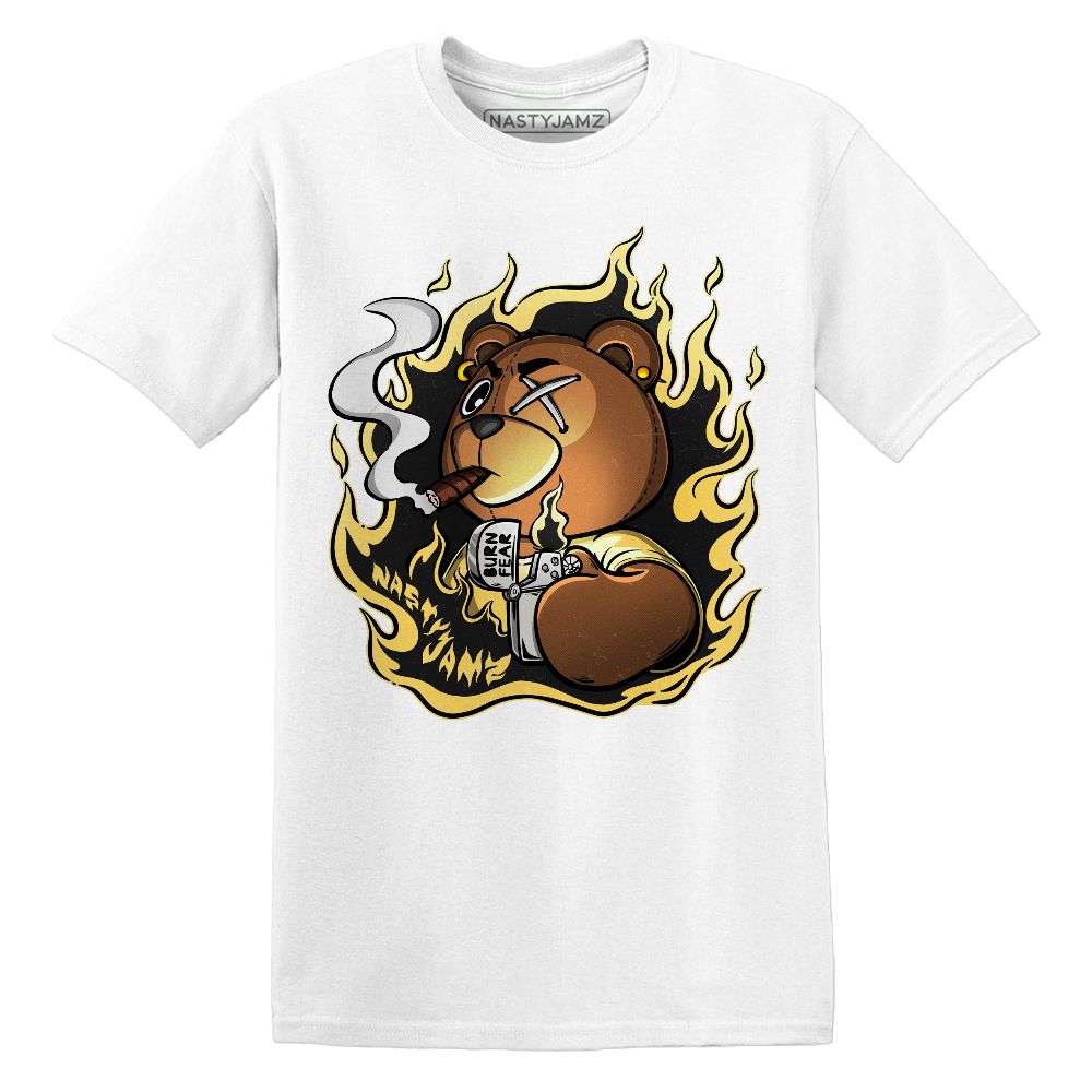 PT-Metallic-Gold-White-12s-NastyJamz-Premium-T-Shirt-Match-BER-Burn-Fear