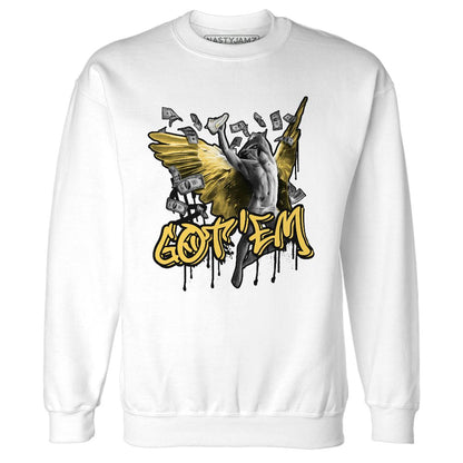 PT-Metallic-Gold-White-12s-NastyJamz-Sweatshirt-Match-Got-Em-Angel