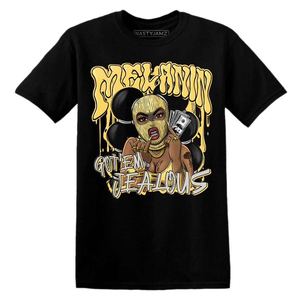 PT-Metallic-Gold-White-12s-NastyJamz-Premium-T-Shirt-Match-Melanin-Got-Em-Jealous