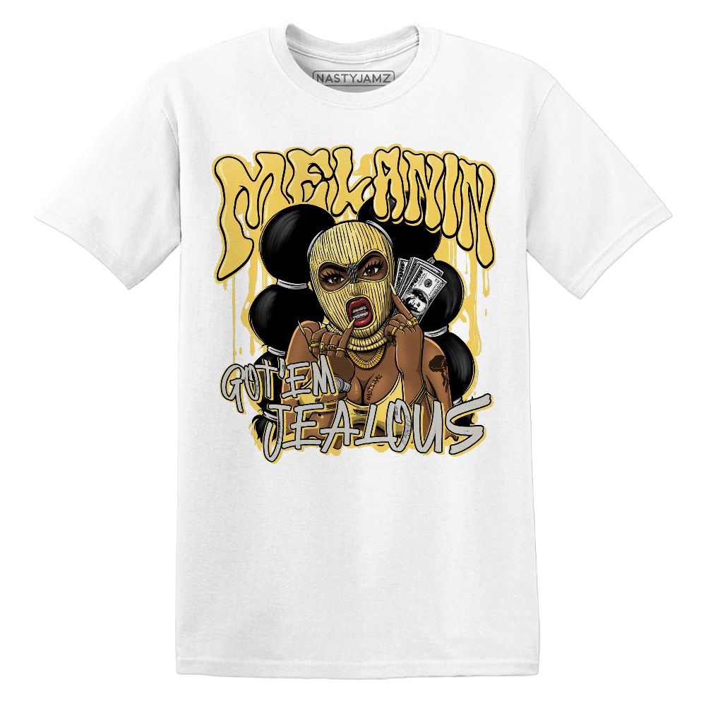 PT-Metallic-Gold-White-12s-NastyJamz-Premium-T-Shirt-Match-Melanin-Got-Em-Jealous