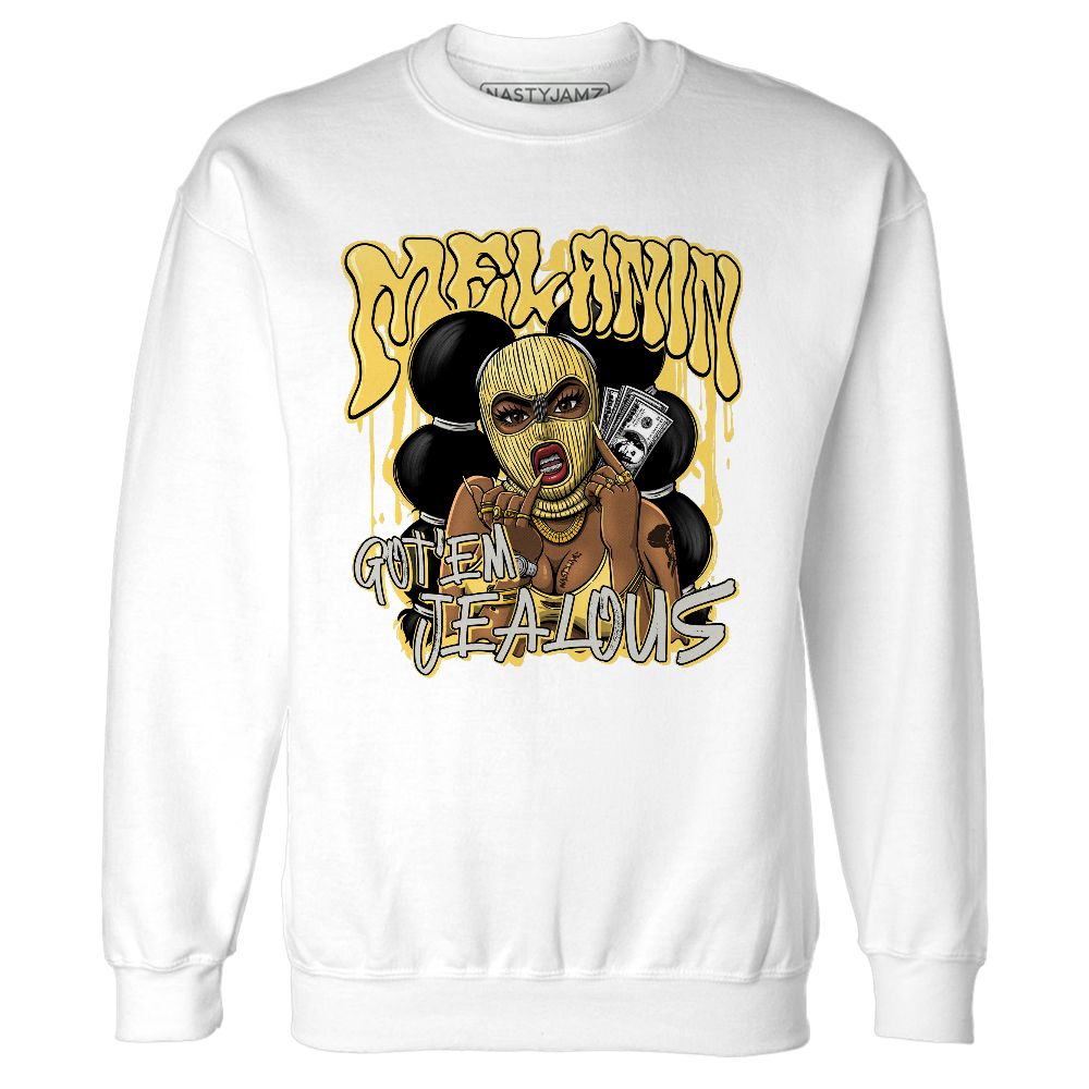 PT-Metallic-Gold-White-12s-NastyJamz-Sweatshirt-Match-Melanin-Got-Em-Jealous