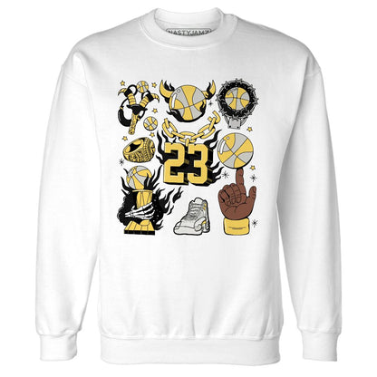 PT-Metallic-Gold-White-12s-NastyJamz-Sweatshirt-Match-Neclaces-Number-23