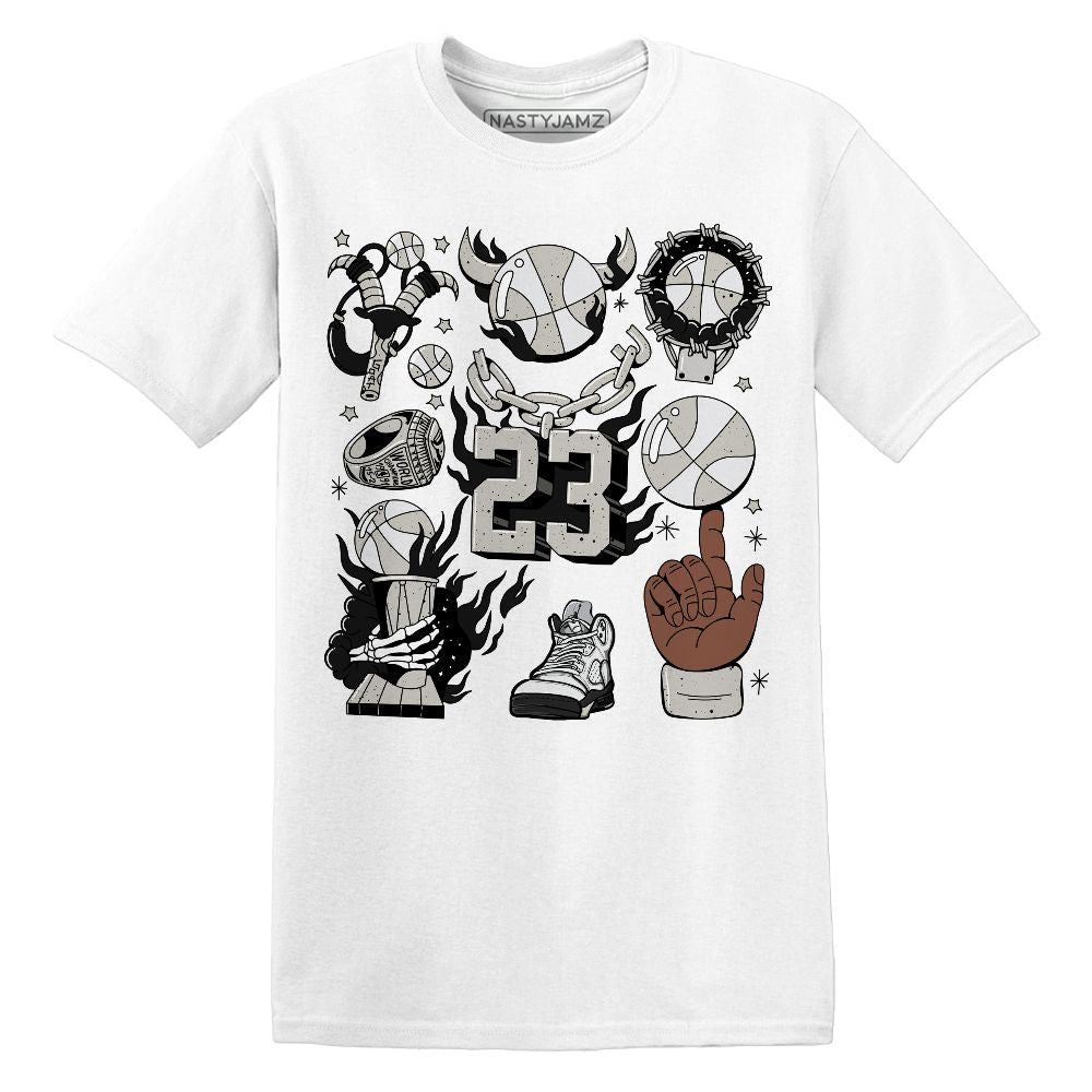 Reverse-Metallic-5s-NastyJamz-Premium-T-Shirt-Match-Neclaces-Number-23