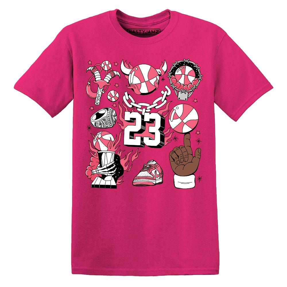 Dunk-Next-NatureAster-Pink-NastyJamz-Premium-T-Shirt-Match-Neclaces-Number-23