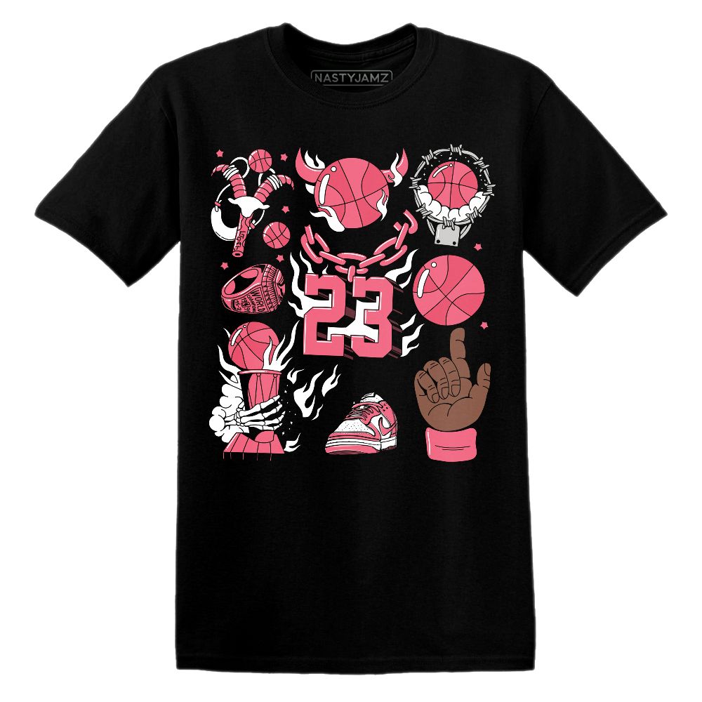 Dunk-Next-NatureAster-Pink-NastyJamz-Premium-T-Shirt-Match-Neclaces-Number-23