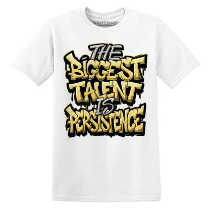 PT-Metallic-Gold-White-12s-NastyJamz-Premium-T-Shirt-Match-Persistence-Is-Talent