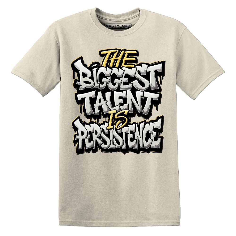 PT-Metallic-Gold-White-12s-NastyJamz-Premium-T-Shirt-Match-Persistence-Is-Talent