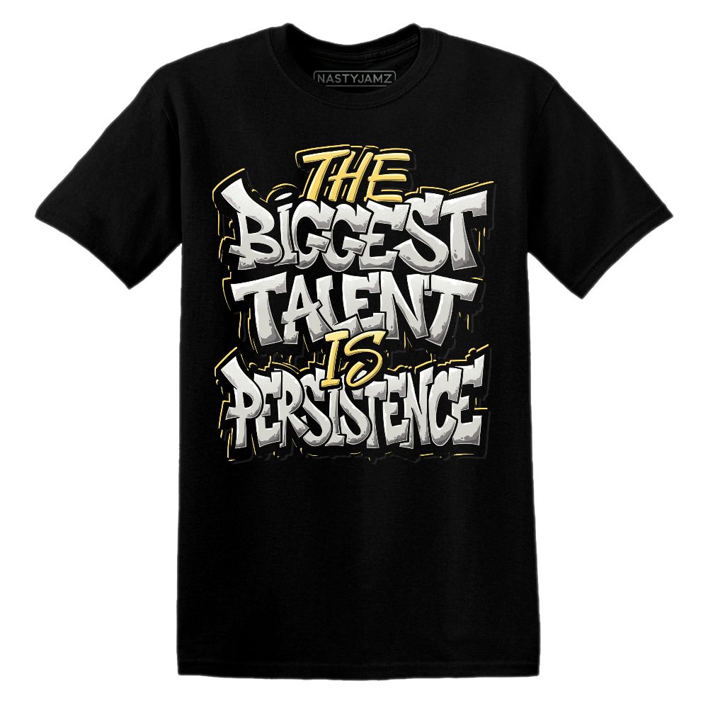 PT-Metallic-Gold-White-12s-NastyJamz-Premium-T-Shirt-Match-Persistence-Is-Talent