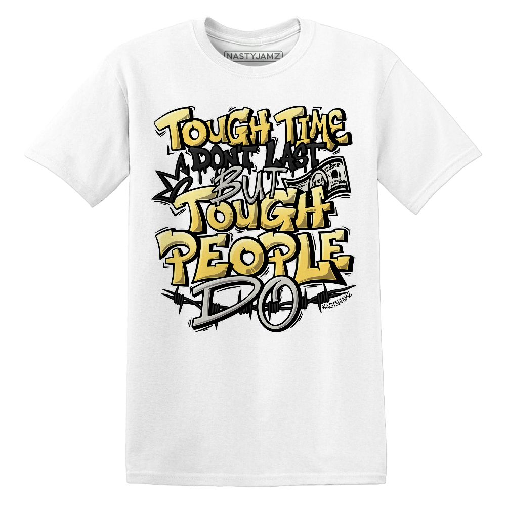 PT-Metallic-Gold-White-12s-NastyJamz-Premium-T-Shirt-Match-Tough-People-Never-Fall