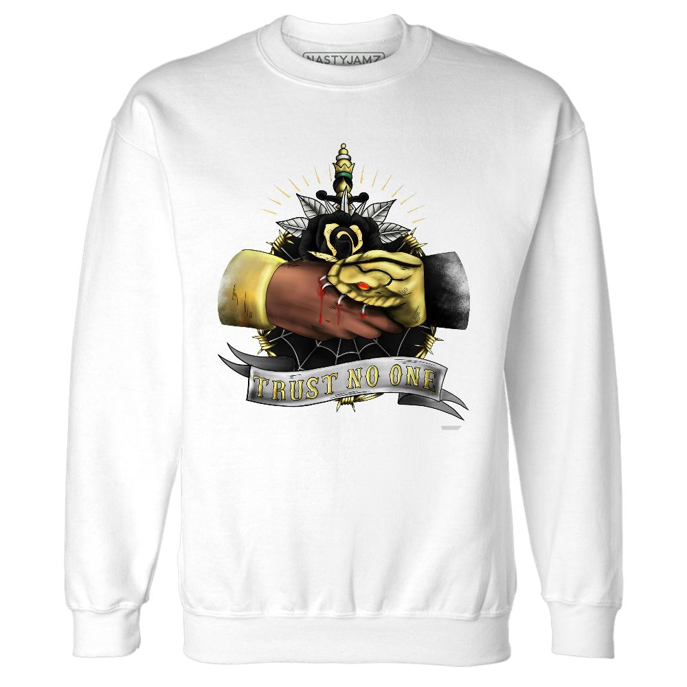 PT-Metallic-Gold-White-12s-NastyJamz-Sweatshirt-Match-Trust-No-One-Old-School